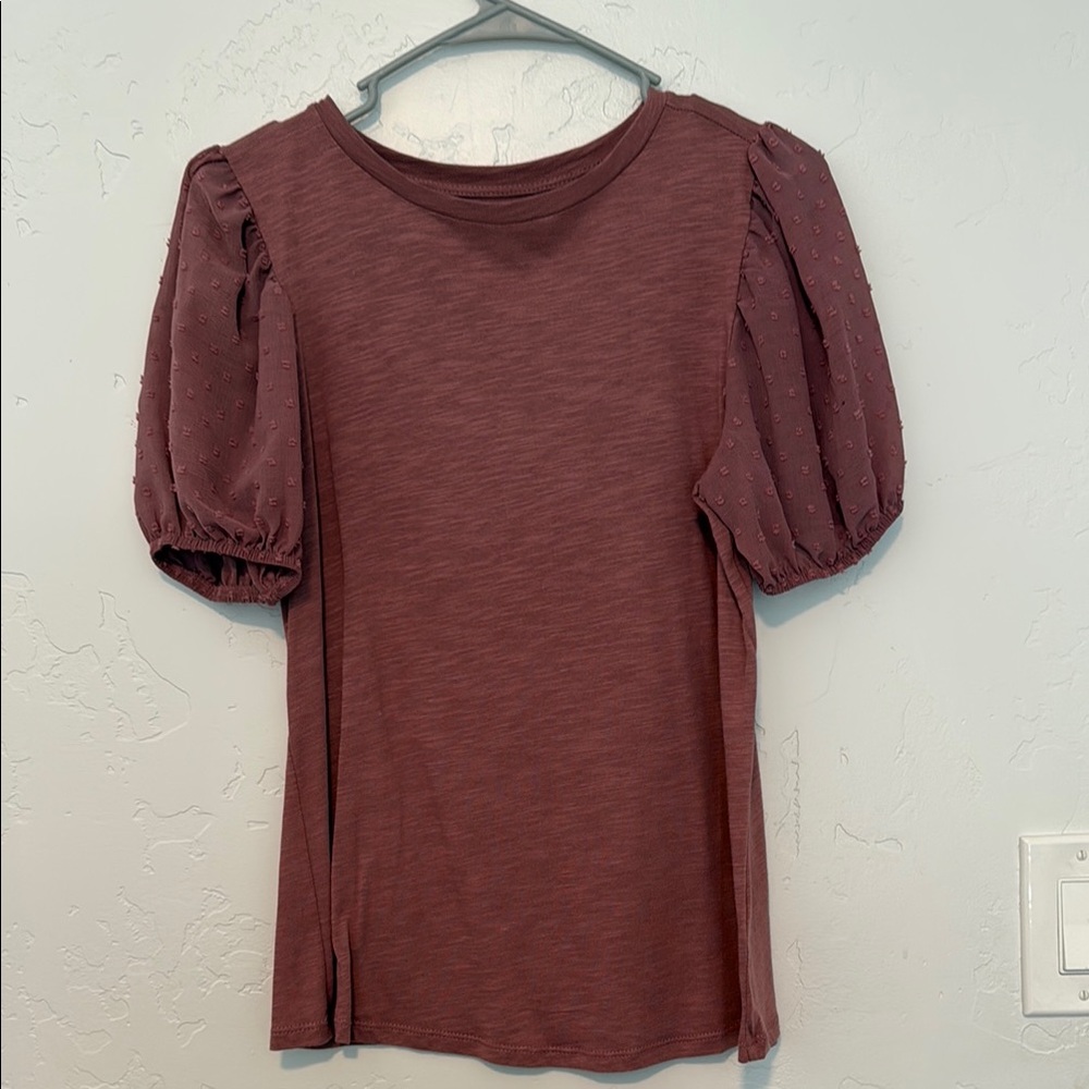 Maurices Red Puff Sleeve Blouse
